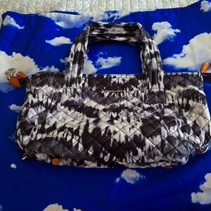MZ Wallace Black and White Tie-Dye Satchel